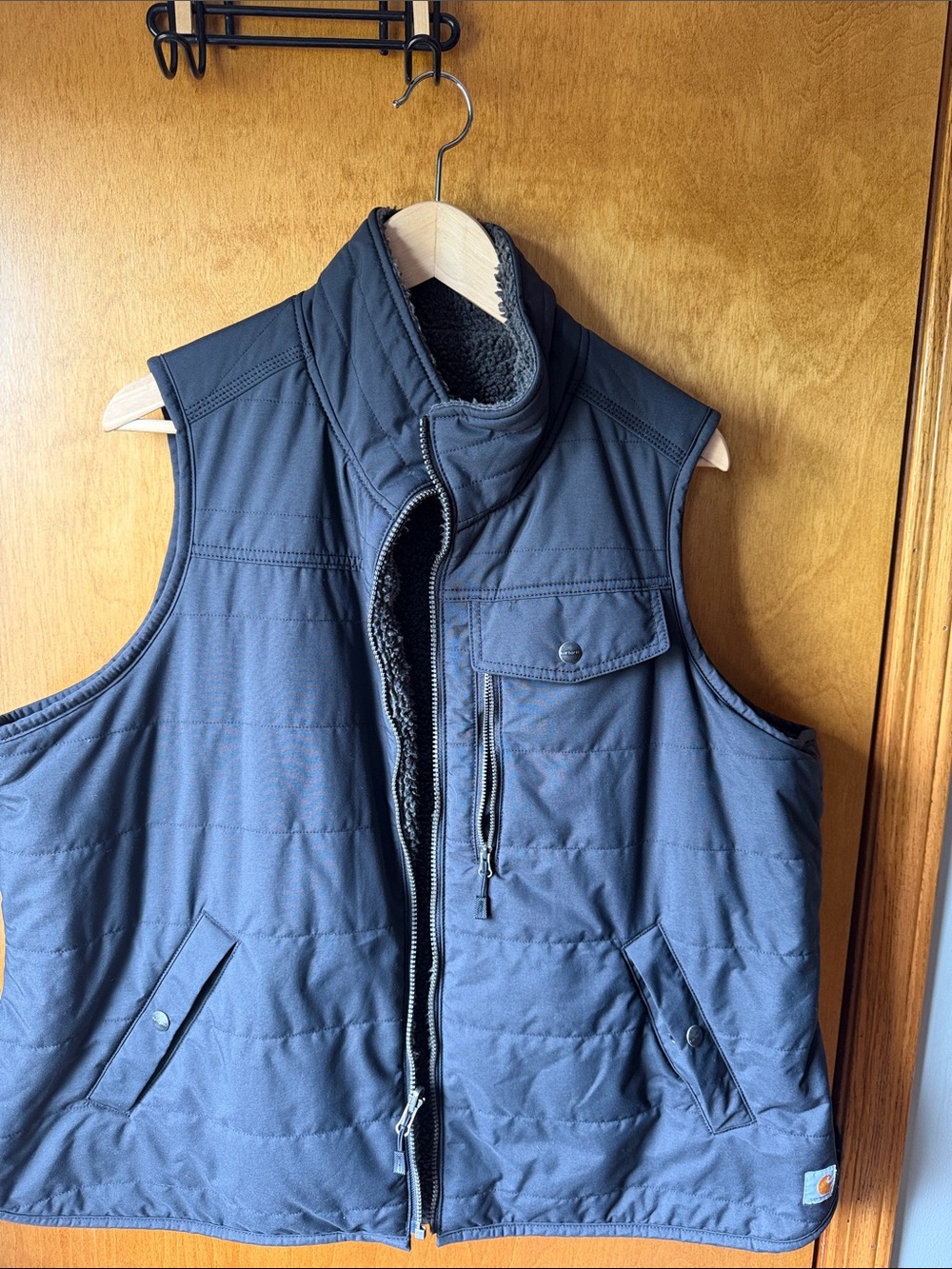 Women’s Carhartt Black Quilted Fleece-Lined Vest